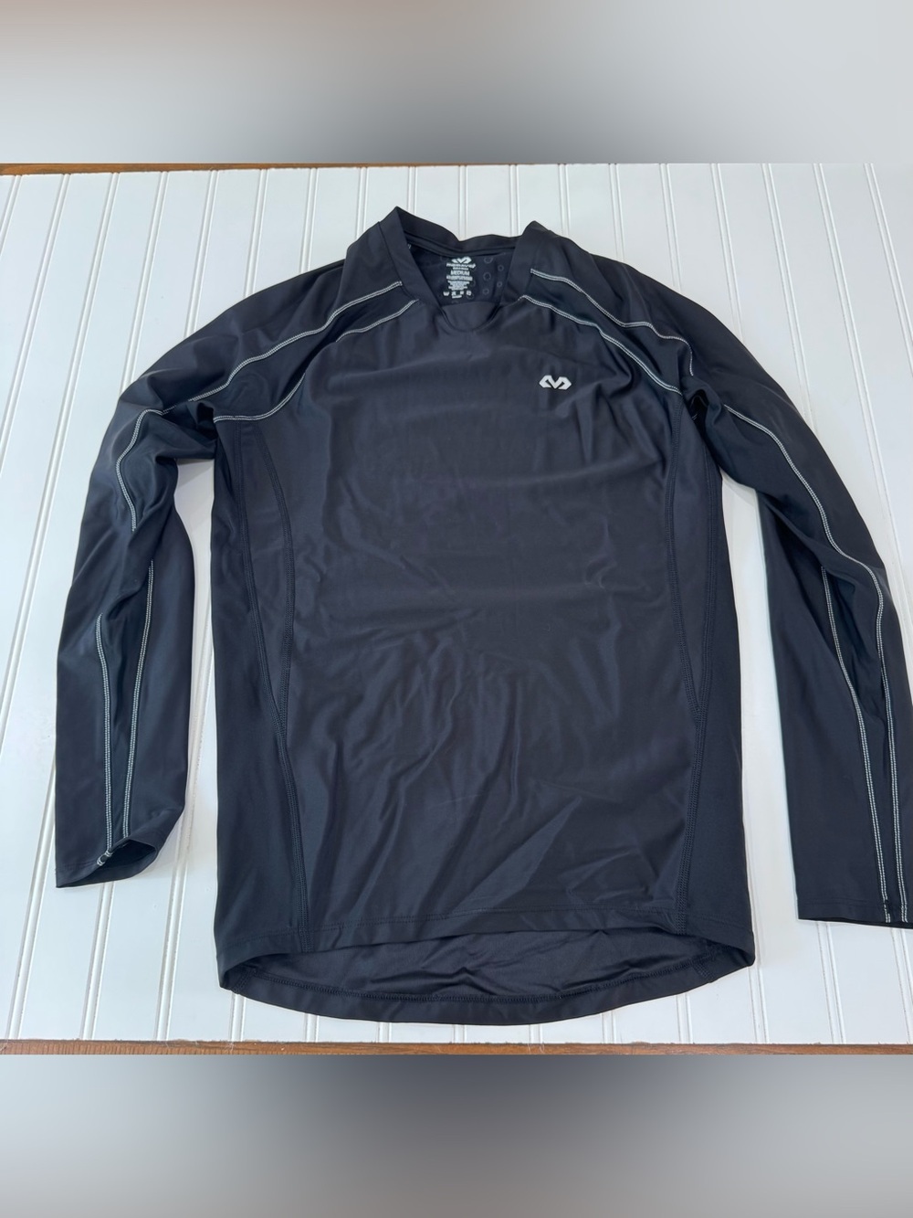 MCDAVID Black Compression Long Sleeve Top Size Medium